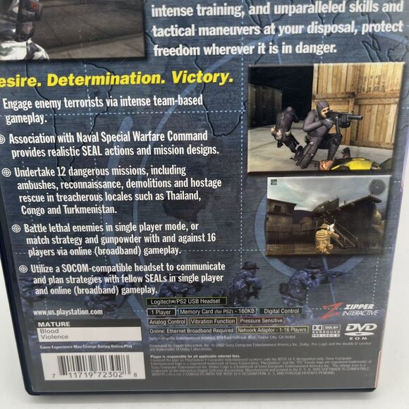 Socom: U.S. Navy Seals (Sony PlayStation 2, 2003) PS2 - Tested - Picture 4 of 6